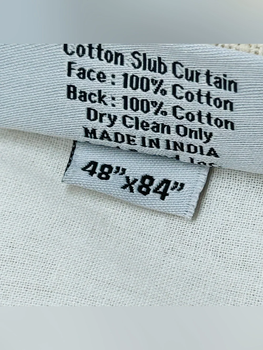 QUINCE Set Of 2 48x84 Cotton Slub Curtains Natural 9266